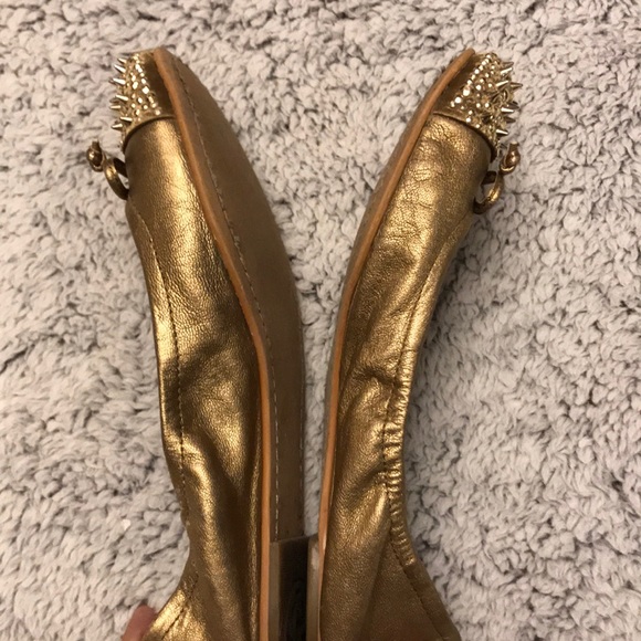 Sam Edelman Beatrix Leather Studded Spiked Flat - Picture 4 of 6